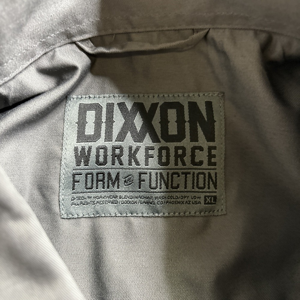 Dixxon Flannel‎ Co Button Up Shirt Men's XL Grey Workforce Form And Function - Picture 6 of 9